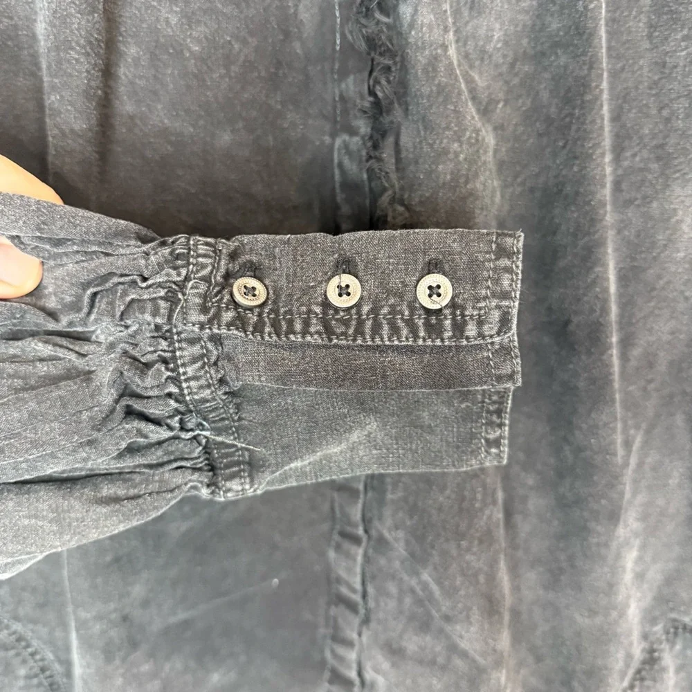 Free People Denim Darling Mini Dress in washed black cotton size small - Picture 7 of 9